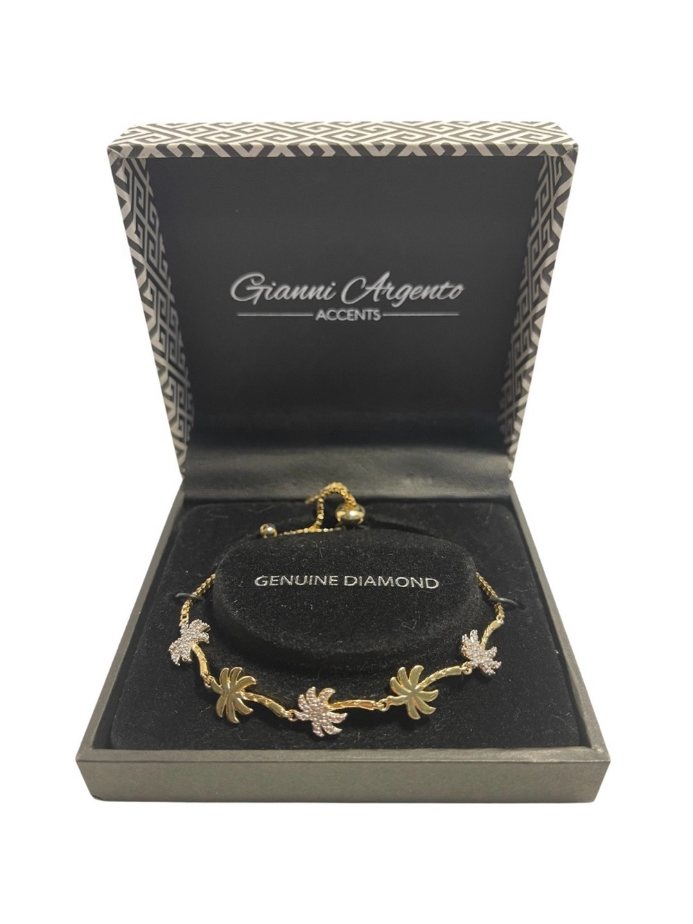 Gianni Argento Genuine Diamond Palm Tree Bracelet - NWOT **